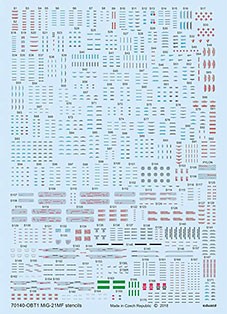 Eduard D72015 MiG-21MF stencils 1/72