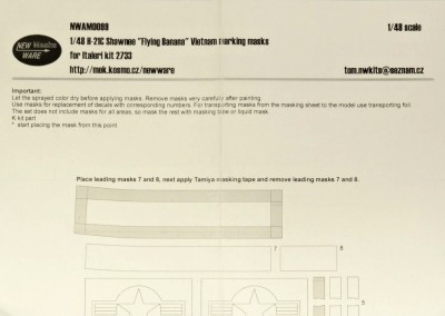 New Ware NWA-M0099 Mask H-21C Shawnee markings (ITALERI 2733) 1/48