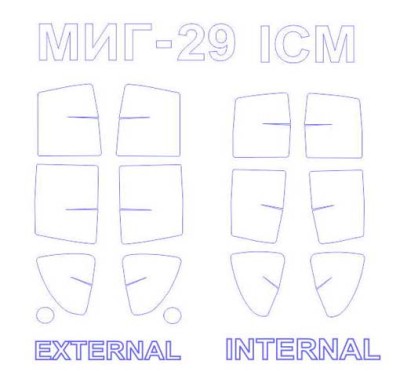 KV Models 72182-1 МиГ-29 (двусторонние маски)