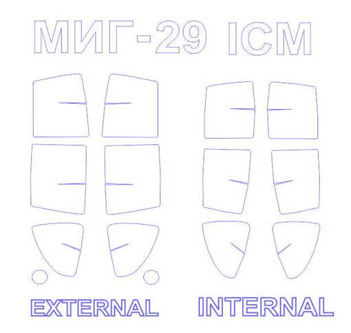 KV Models 72182-1 МиГ-29 (двусторонние маски)
