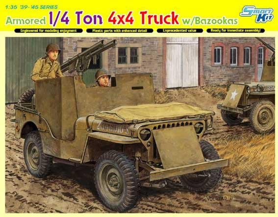 Dragon 6748 Armored Willis 1/4 Ton 4x4 Truck w/Bazooka