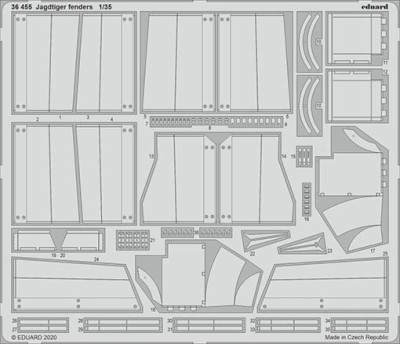 Eduard 36455 SET Jagdtiger fenders 1/35 (TAKOM)