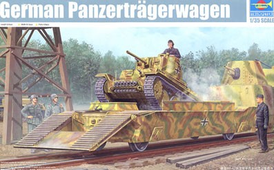Trumpeter 01508 Немецкая ж.д. платформа с Танком PzKfz 38(t)