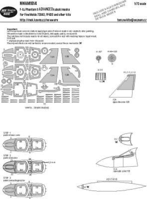 New Ware NWA-M1014 Mask F-4J Phantom II ADVANCED (FINEM) 1/72