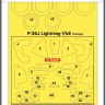 Art Scale 200-M48069 Lockheed P-38J Lightning wheels and canopy frame paint masks (inside and outside) 1/48