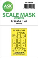 Art Scale 200-M48180 Messerschmitt Bf-109F-4 canopy frame paint mask (outside only) 1/48