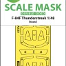 Art Scale 200-M48283 Republic F-84F Thunderstreak wheels and canopy frame paint mask (inside and outside) 1/48