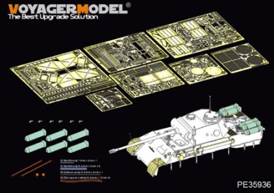 Voyager Model PE35936 WWII German Panther D w/&quot;Stadtgas&quot; Fuel Tanks Basic(MENG TS-038) 1/35