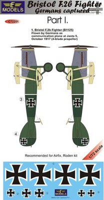 Lf Model C72251 Decals Bristol F.2b Fighter Captured - Part 1 1/72