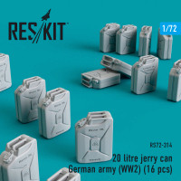 Reskit RS72-0314 20 litre jerry can - German army (WWll) (16 pcs) Any 1/72