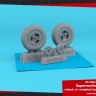 Armory ARAW24405 Supermarine Spitfire Mk.IXc wheels with weighted tyres of linear pattern & 3-spoke hubs 1/24