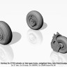 Armory ARAW72033 Sukhoi Su-27/30 wheels with late type hubs, weighted tires/tyres, late front mudguard Su-27 late, Su-30 early, Su-30K/KN, Su-30MKI board No.06 1/72