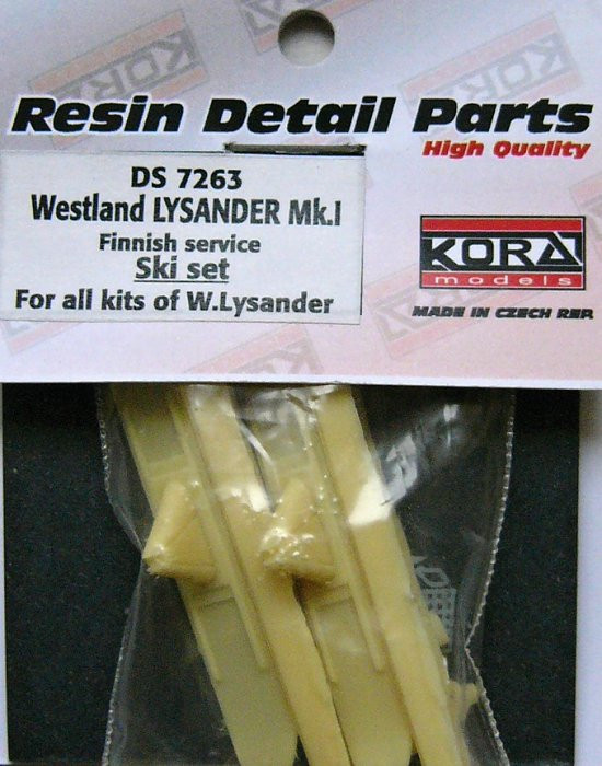 Kora Model DS7263 Westland Lysander Mk.I Finnish serv. Ski set 1/72