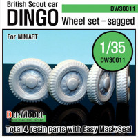 DEF Model DW30011 WW2 UK Dingo Wheel set (for Miniart 1/35)