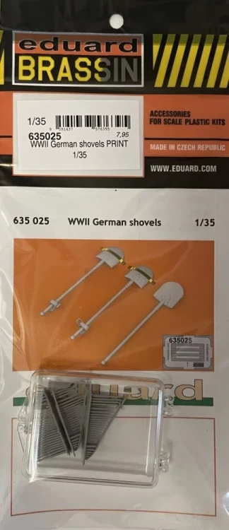 Eduard 635025 BRASSIN WWII German shovels PRINT 1/35