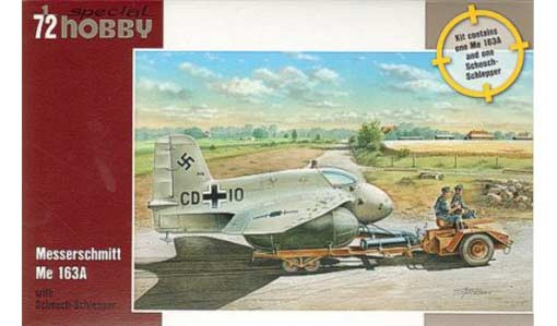 Special Hobby SH72183 Messerschmitt Me 163A with Scheuch-Schlepper