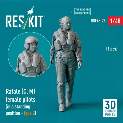 Reskit F48078 Rafale (C, M) female pilot stand.posit.type 1 1/48