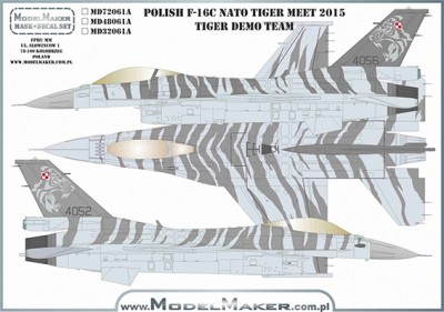 Model Maker Decals D48061A Polish Lockheed-Martin F-16C NATO Tiger Meet 2015 1/48