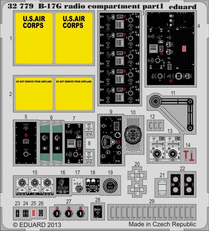 Eduard 32779 SET B-17G radio compartment S.A. (HKMOD) 1/32