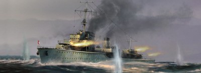 Trumpeter 05792 Корабль German Zerstorer Z-21, 1940 (1/700)