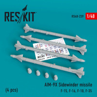 Reskit RS48-0239 AIM-9X Sidewinder missile (4 pcs.) 1/48