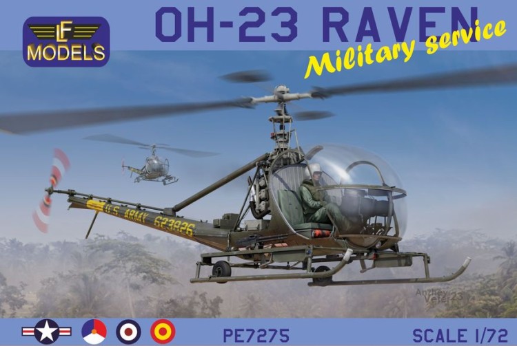 Lf Model P7275 OH-23 Raven Military Service (6x camo) 1/72