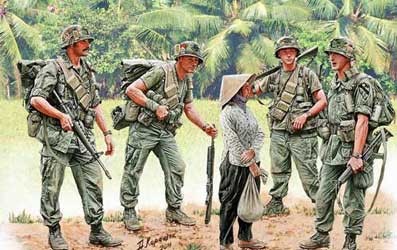 Master Box 03599 Набор фигур: Patroling. Vietnam War series 1/35