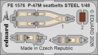 Eduard FE1576 P-47M seatbelts STEEL (MINA) 1/48