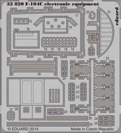Eduard 32820 F-104C electronic equipment