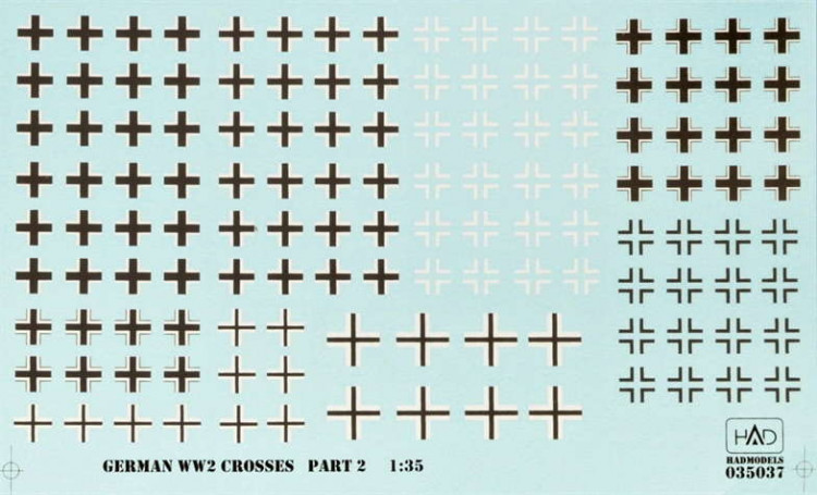HAD J35037 Decal German Crosses WWII (part 2) 1/35