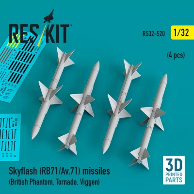 Reskit 32520 Skyflash (RB71/Av.71) missiles (4 pcs.) 1/32
