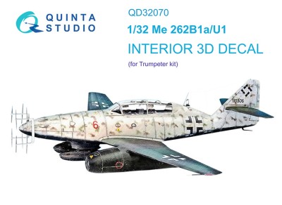 Quinta studio QD32070 Me 262B1a/U-1 (Trumpeter) 1/32