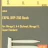 Sbs Model 48049 EXPAL BRP-250 Bomb (2 pcs.) 1/48