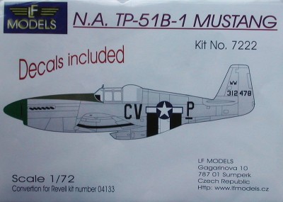 LF Model 72022 N.A. TP-51B-1 Mustang Conv.Set for REV 04133 1/72