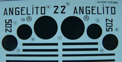 LF Model C72123 Decals HS 123V-1 over Spain (FLY/AMOD) 1/72