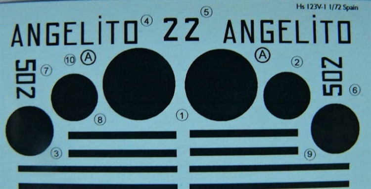LF Model C72123 Decals HS 123V-1 over Spain (FLY/AMOD) 1/72