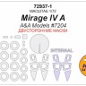 KV Models 72937-1 Mirage IV A (A&A Models #7204) - двусторонние маски + маски на диски и колеса A&A Models EU 1/72