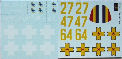 LF Model C7207 Decals for Bf 109E in Romanian service 1/72
