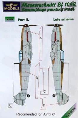 LF Model M2404 Mask Messerschmitt Bf109E Late (AIRF) Pt II. 1/24