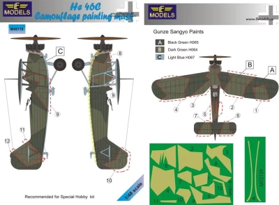 Lf Model M48118 Mask He 46C Camouflage Painting 1/48