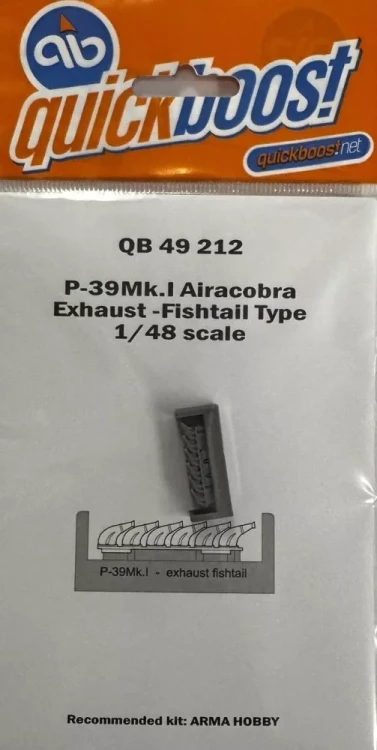 Quickboost 49212 P-39Mk.I Airacobra exhaust fishtail (ARMA H.) 1/48