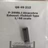 Quickboost 49212 P-39Mk.I Airacobra exhaust fishtail (ARMA H.) 1/48