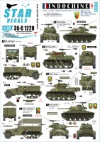 Star Decals 35-C1220 Indochine # 5. 1er Regiment de ChasseursM5A1 Stuart, M3A1 White Scout Car, M8 75mm HMC, M24 Chaffee , M2 and M3A1 Halftracks 1/35