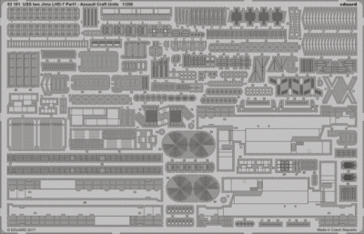Eduard 53181 USS Iwo Jima LHD-7 pt.1 assault craft units 1/350 TRUMPETER