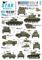 Star Decals 35-C1337 Tanks & AFVs in Cuba # 1.M4A3E8 Sherman, A34 Comet, Staghound, Greyhound, M3A1 Scout Car, M3A1 Stuart 1/35