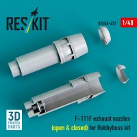 Reskit RSU48-472 F-111F exhaust nozzles open&closed (HB) 1/48