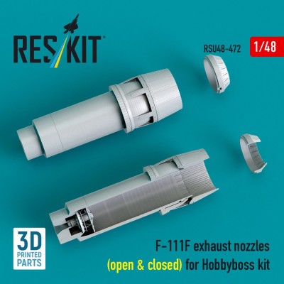 Reskit RSU48-472 F-111F exhaust nozzles open&amp;closed (HB) 1/48