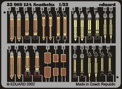 Eduard 32504 Seatbelts IJA