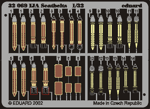 Eduard 32504 Seatbelts IJA