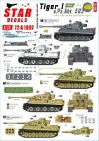 Star Decals 72-A1097 Tiger I - s.Pz.Abt. 503 # 1. 1943. Initial, early and mid production. VIEW 1/72